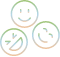 Icon of three smiley faces