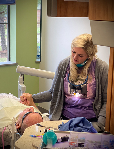 Tulsa dentist treating a dental patient