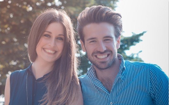 man and woman smiling together in Tulsa