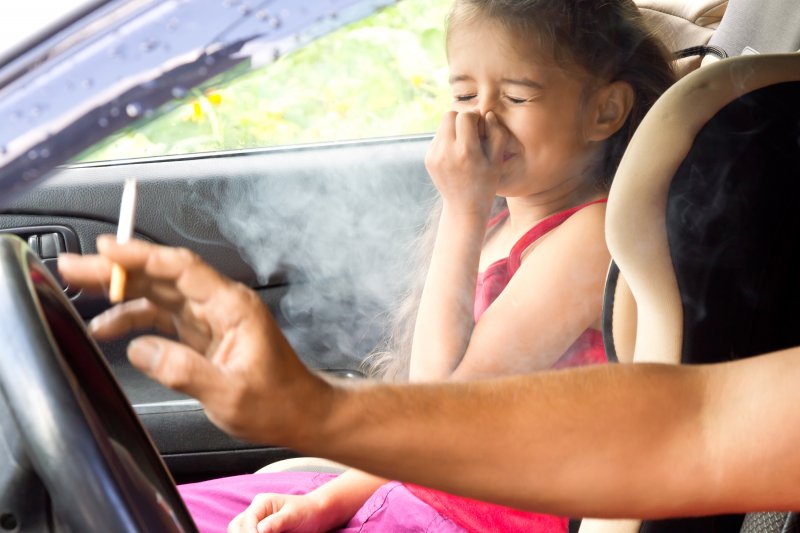 smoking in front of child