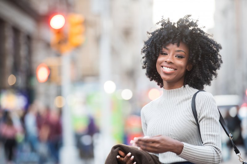 Young adult smiling beautifully. 